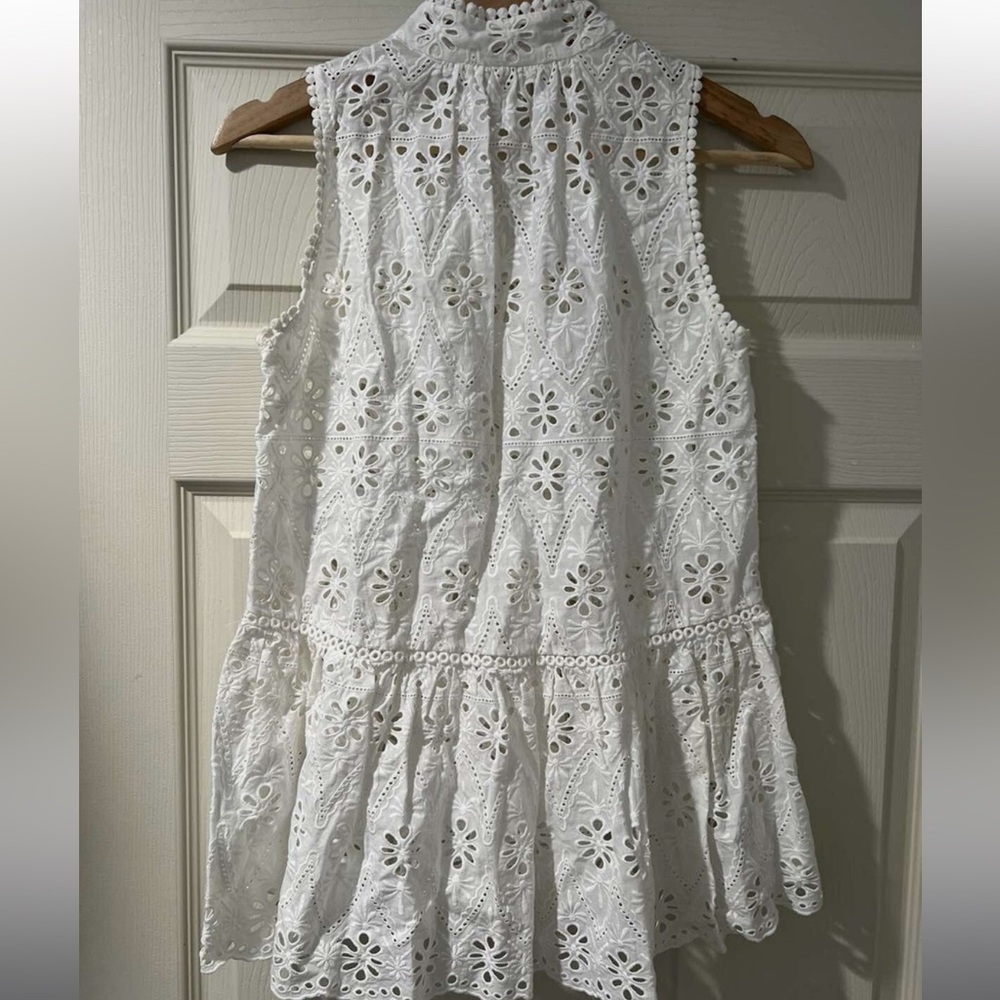 Kate Spade White Eyelet Sleeveless Top - Picture 6 of 6